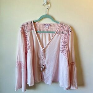 Band of Gypsies blush Lace Blouse